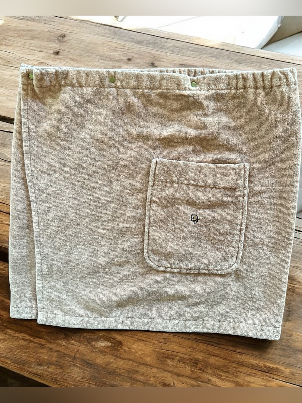 Christian Dior Monsieur Terry Cloth Wrap with Pocket